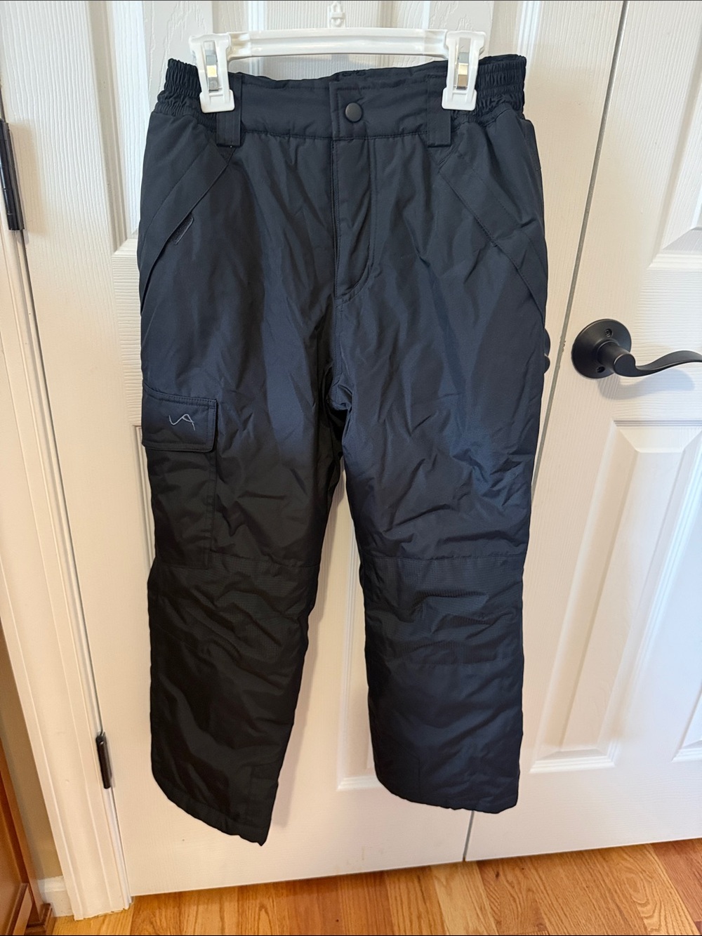 Boys Insulated Black Snow Pants - Unbranded